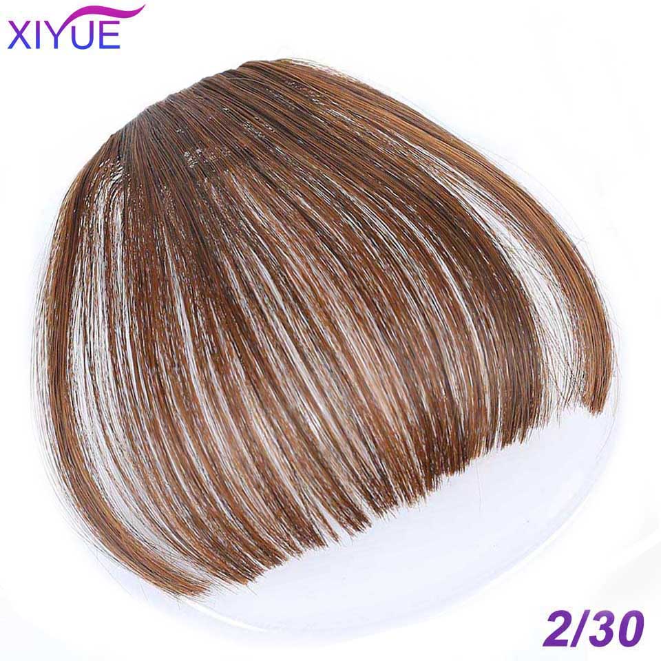 Black/Light Brown Clip In Hair Bangs Hairpiece Accessories Synthetic Fake Bangs Clip In Hair Extensions Clip In Hair Pieces