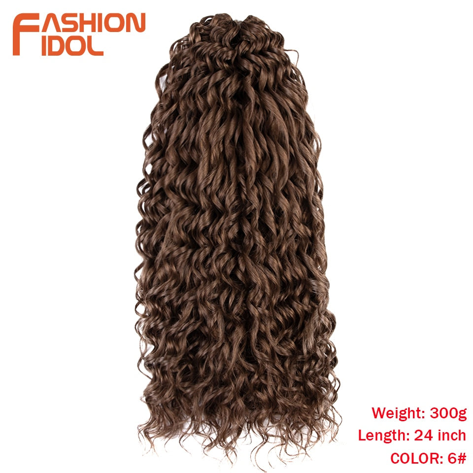 Deep Wavy Twist Crochet Hair Synthetic Afro Curly Hair Crochet Braids High Temperature Fiber Braiding Hair Extensions For Women