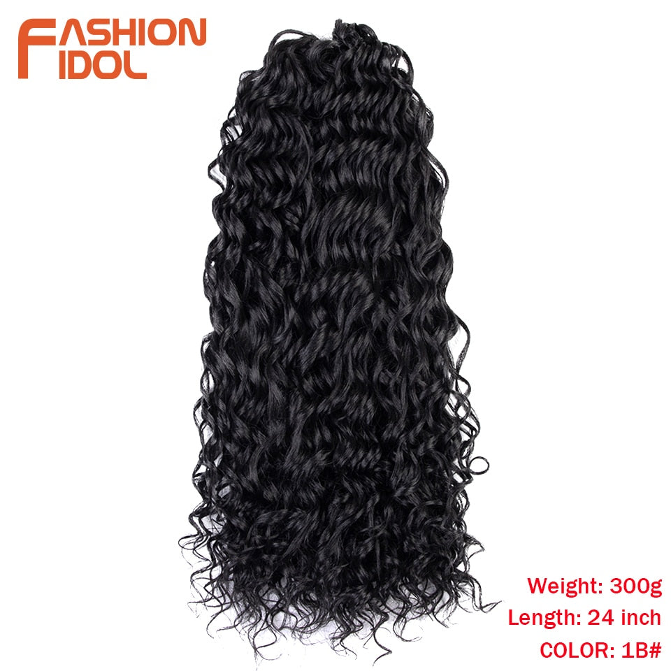 Deep Wavy Twist Crochet Hair Synthetic Afro Curly Hair Crochet Braids High Temperature Fiber Braiding Hair Extensions For Women