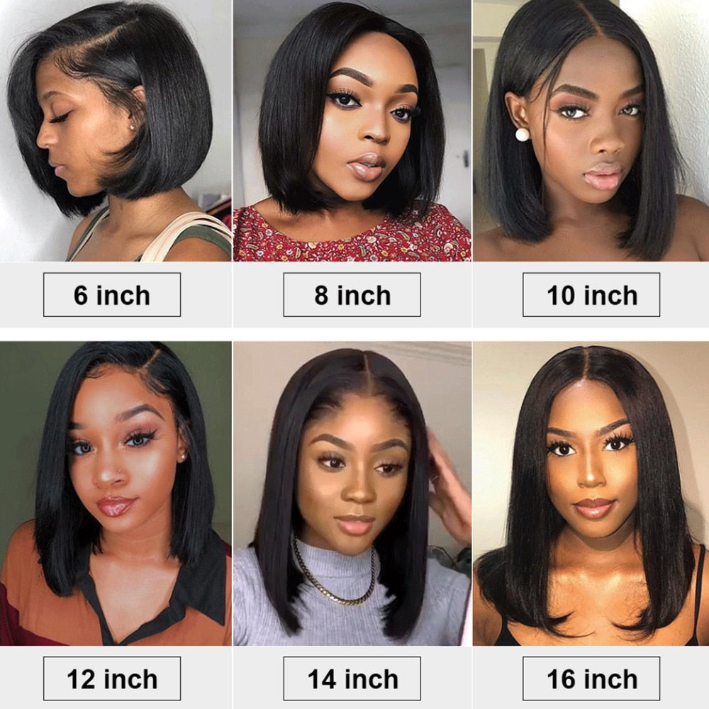 Closure wig Short Wig Bob Human Hair Megalook 4x4 13x4 Front Human Lace Wigs Virgin Hair Wigs Straight Lace Front Wig Bob Wigs