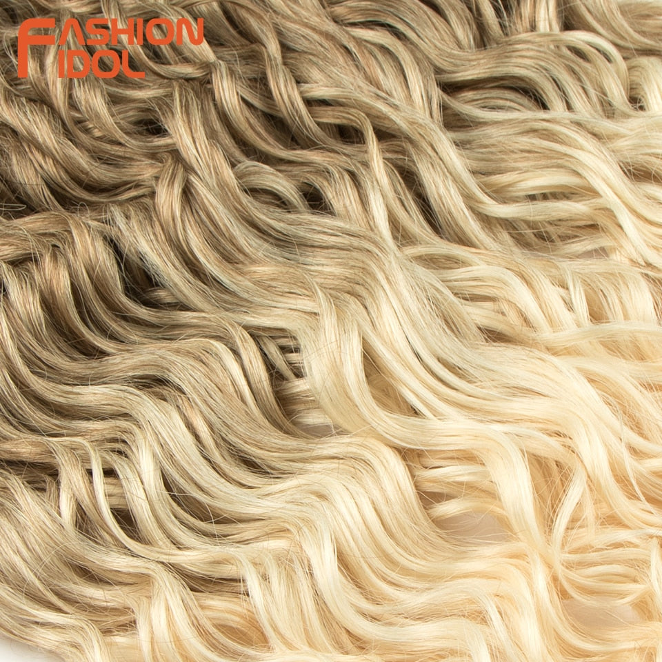 Deep Wavy Twist Crochet Hair Synthetic Afro Curly Hair Crochet Braids High Temperature Fiber Braiding Hair Extensions For Women