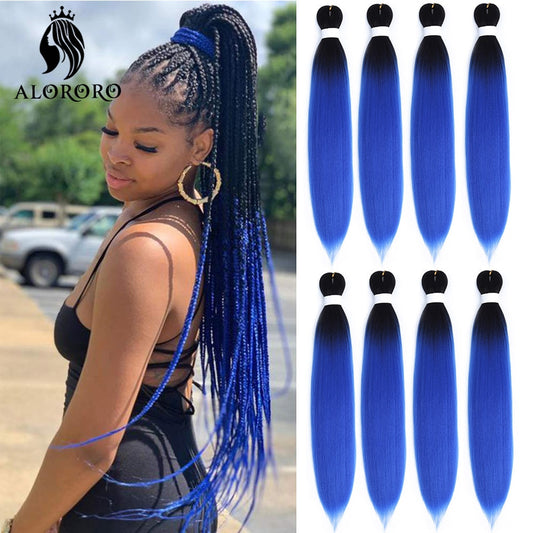 Alororo Synthetic Hair Braids Extensions Braiding Hair Pre Stretched 24 Inches Afro Jumbo Braid Hair Profession Braids