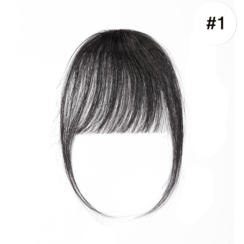 S-noilite 3g Air Bangs Wig Human Natural Black Brown Thin Invisible Fake Hairpiece Clip In Fringe Human Hair Extension For Women