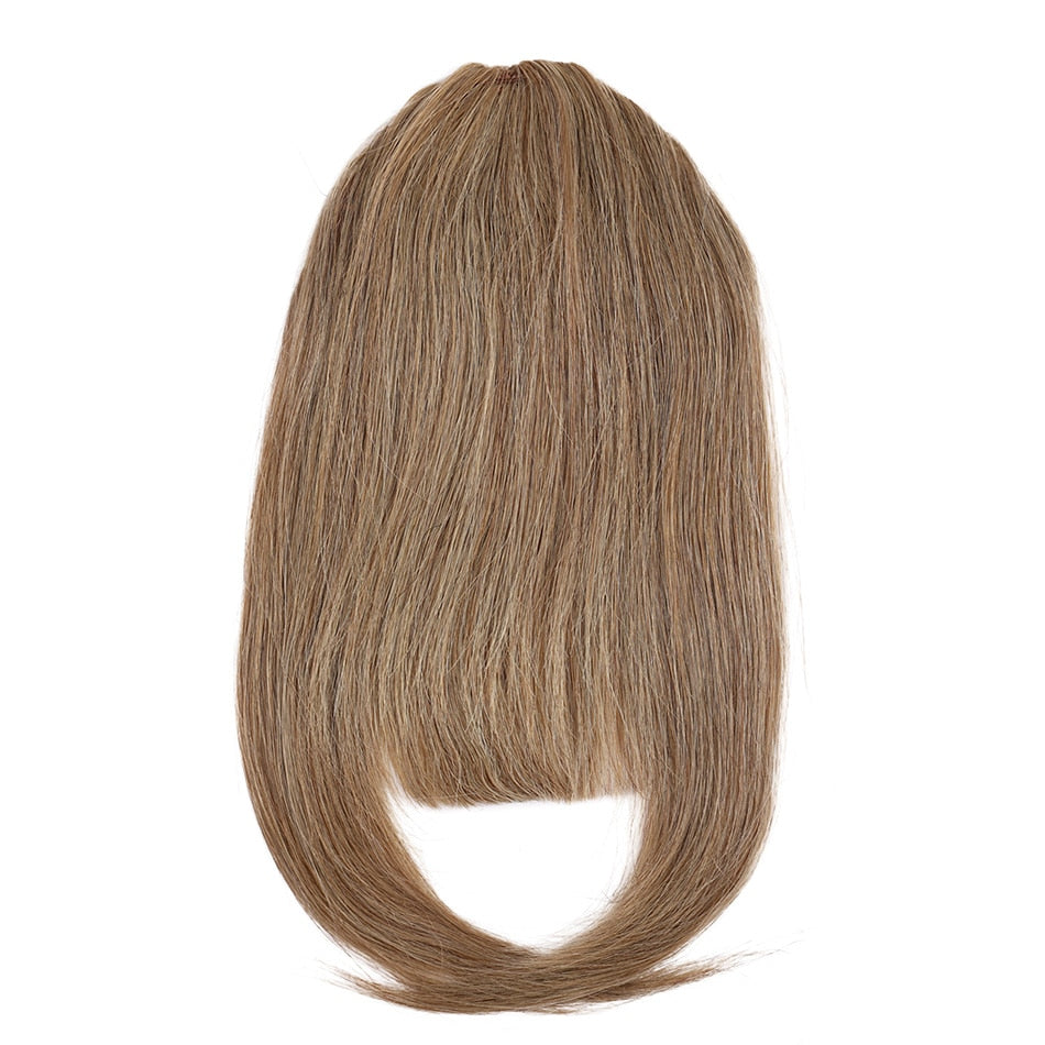 BHF Human Hair Bangs 8inch 20g Front 3 clips in Straight Remy Natural Human Hair Fringe All Colors