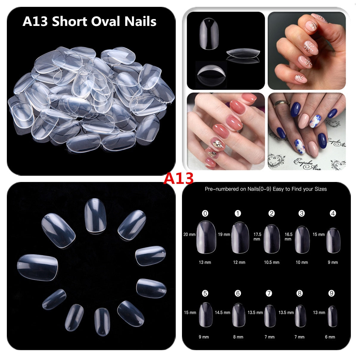 Makartt 500pcs Coffin Fake Nail Tips Clear Natural XXL Gel Tips Full Cover False Acrylic Stiletto Ballerina Nails Press on Nail