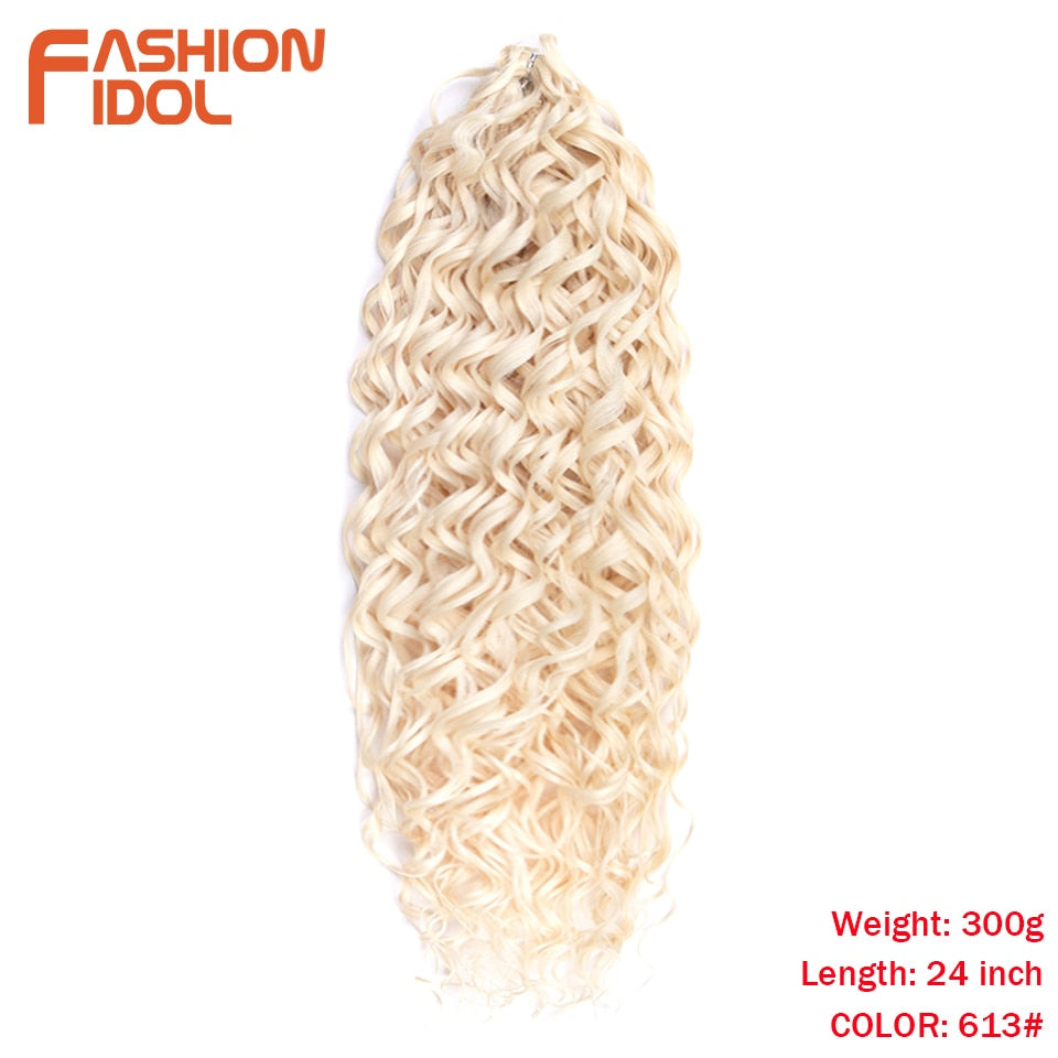 Deep Wavy Twist Crochet Hair Synthetic Afro Curly Hair Crochet Braids High Temperature Fiber Braiding Hair Extensions For Women