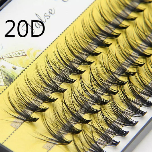 Wholesale 10D/20D/30D Lashes Cluster Eyelash Extension Natural Long Black 3D Volume Effect Faux Bunche Individual Makeup Cilias