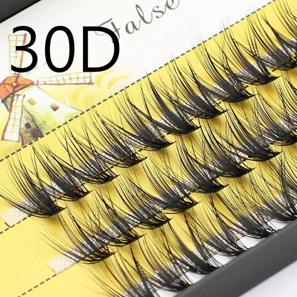 Wholesale 10D/20D/30D Lashes Cluster Eyelash Extension Natural Long Black 3D Volume Effect Faux Bunche Individual Makeup Cilias