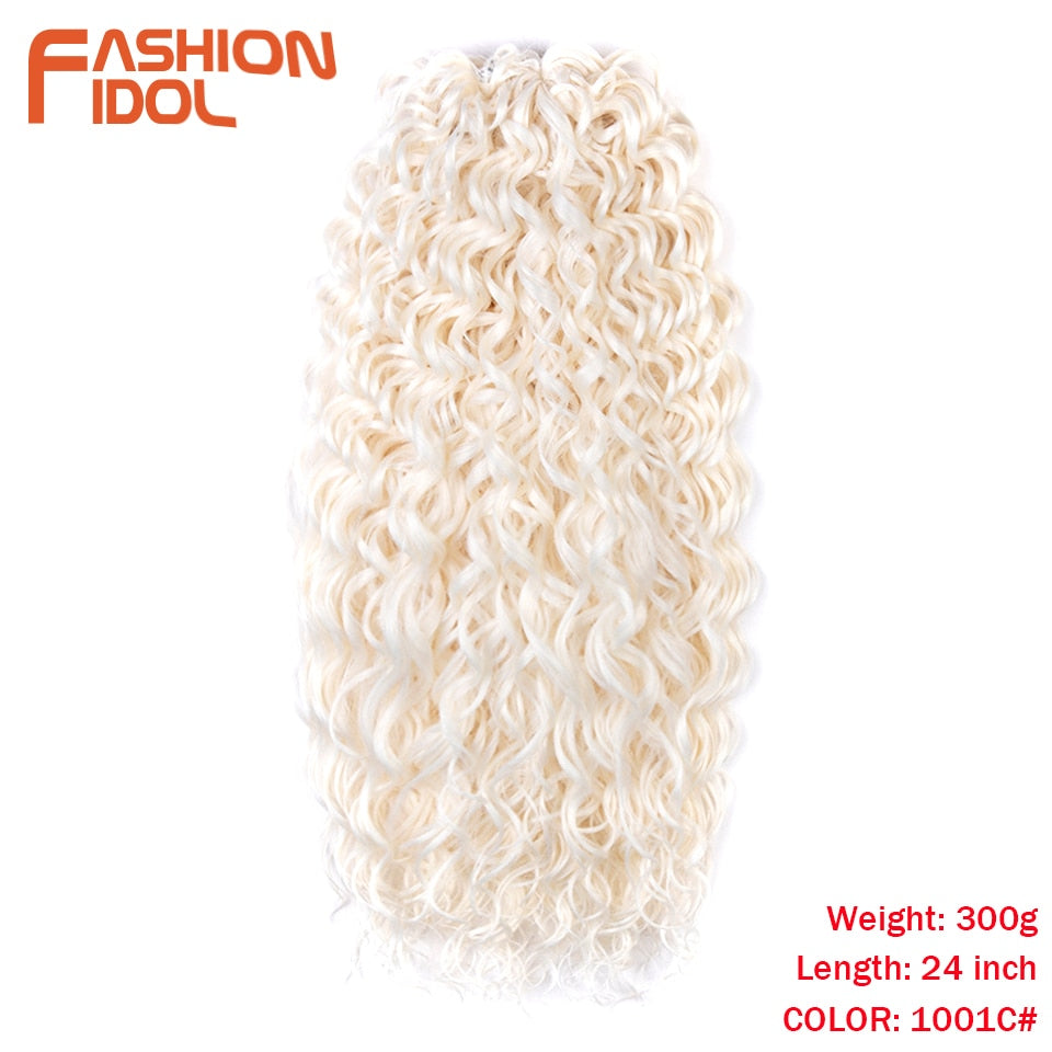 Deep Wavy Twist Crochet Hair Synthetic Afro Curly Hair Crochet Braids High Temperature Fiber Braiding Hair Extensions For Women