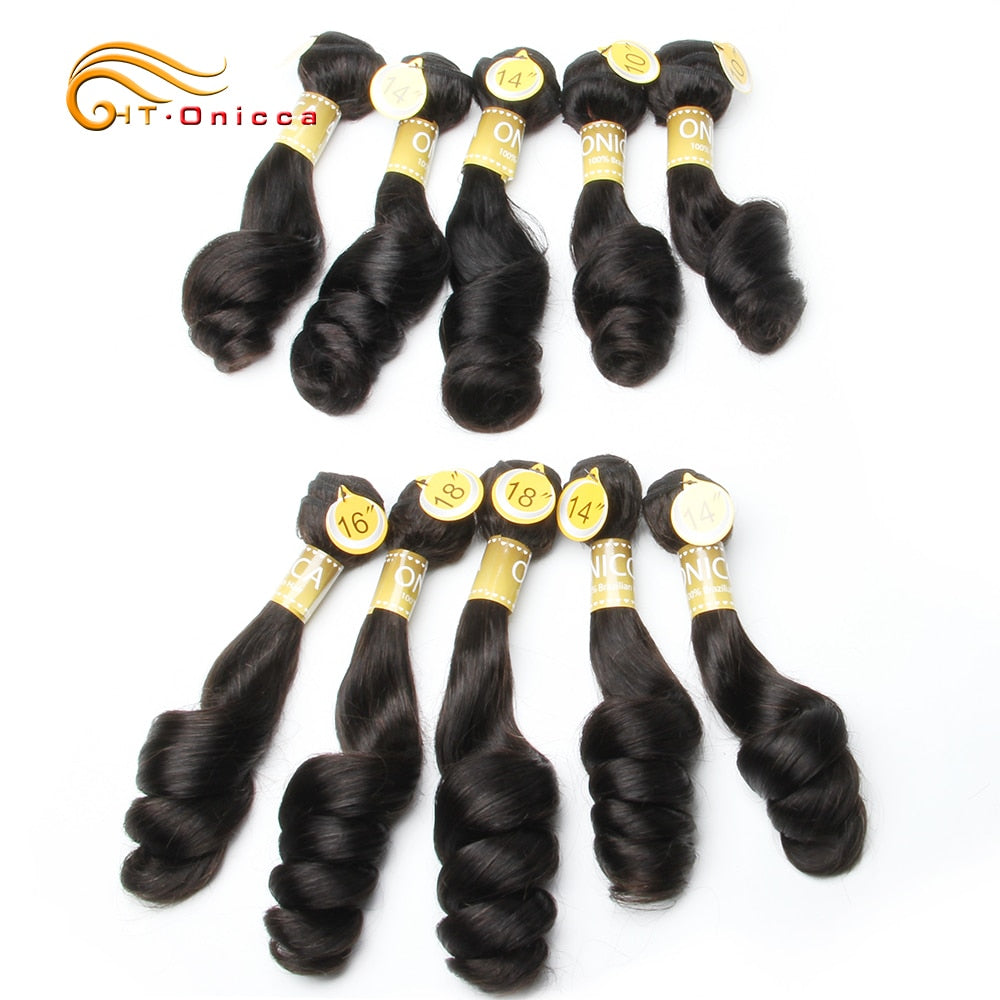 Curly Bundles 5 Pcs/Lot Peruvian Human Hair Bundles Egg Curl Hair Natural Color Human Hair Extensions For Black Women