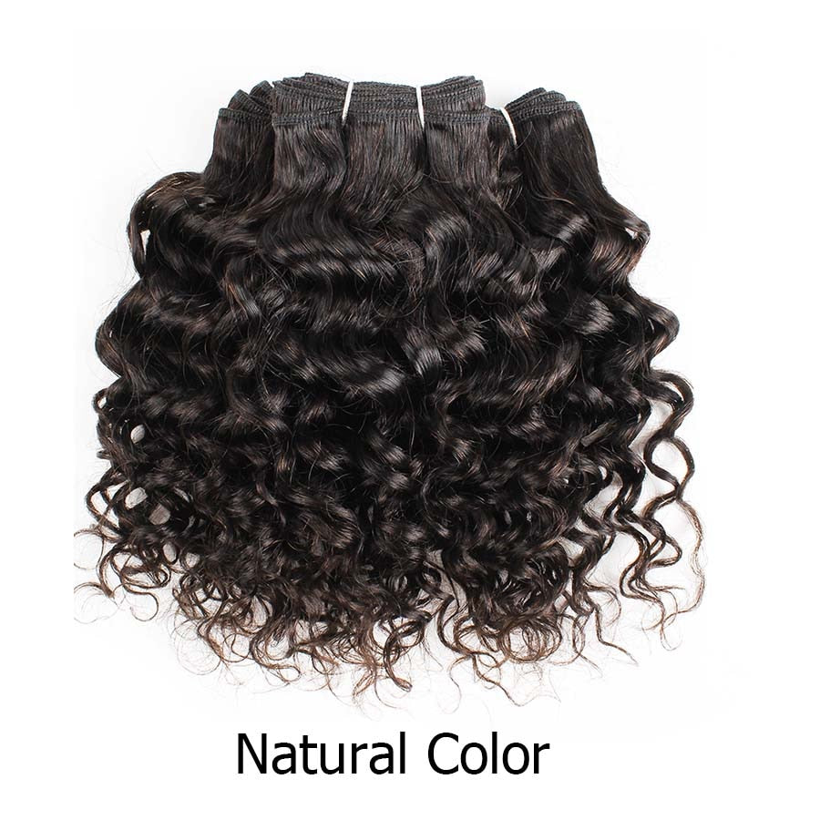 4/6 Bundles 50g/pc T 1B 27 Honey Blonde Ombre Brazilian Water Wave Brown Black Remy Human Hair Short Bob Style MOGUL HAIR