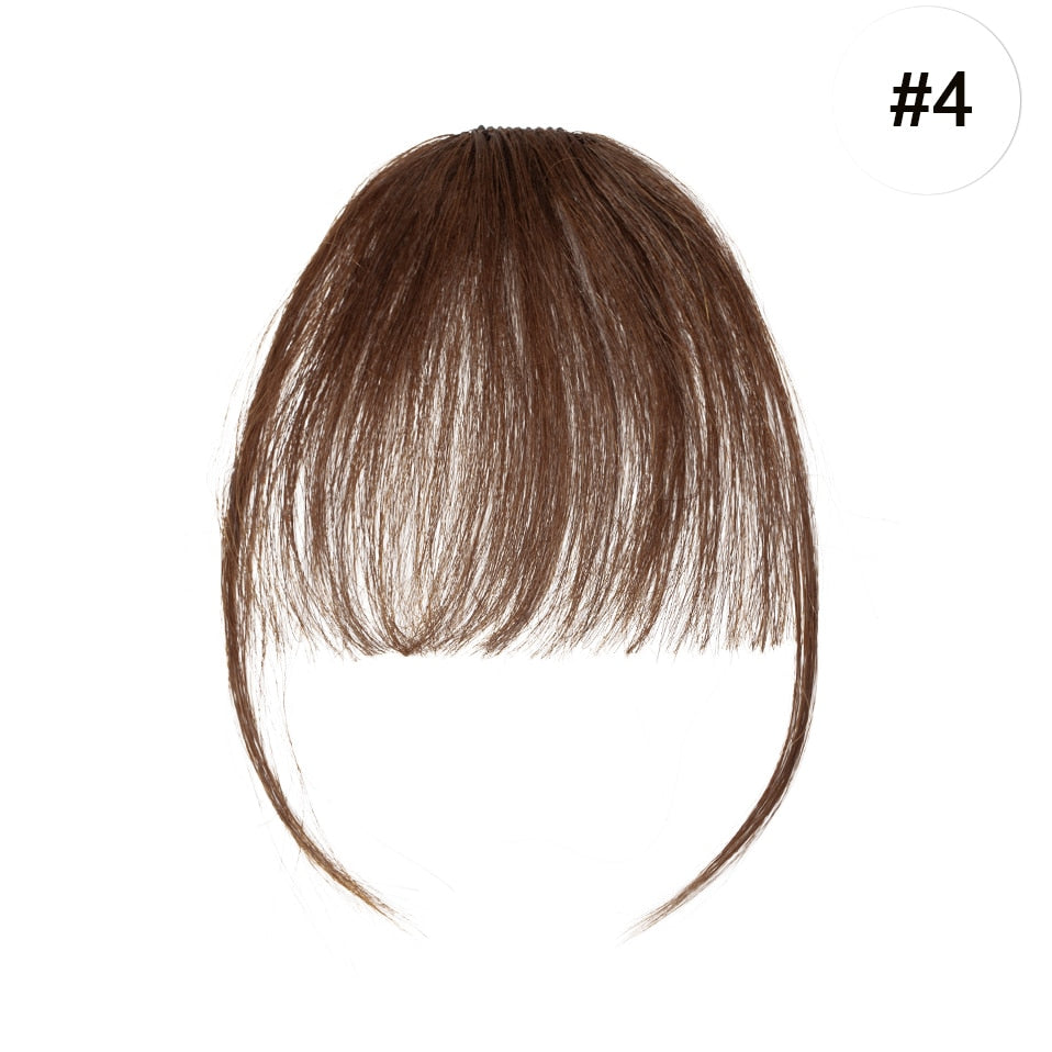 S-noilite 3g Air Bangs Wig Human Natural Black Brown Thin Invisible Fake Hairpiece Clip In Fringe Human Hair Extension For Women