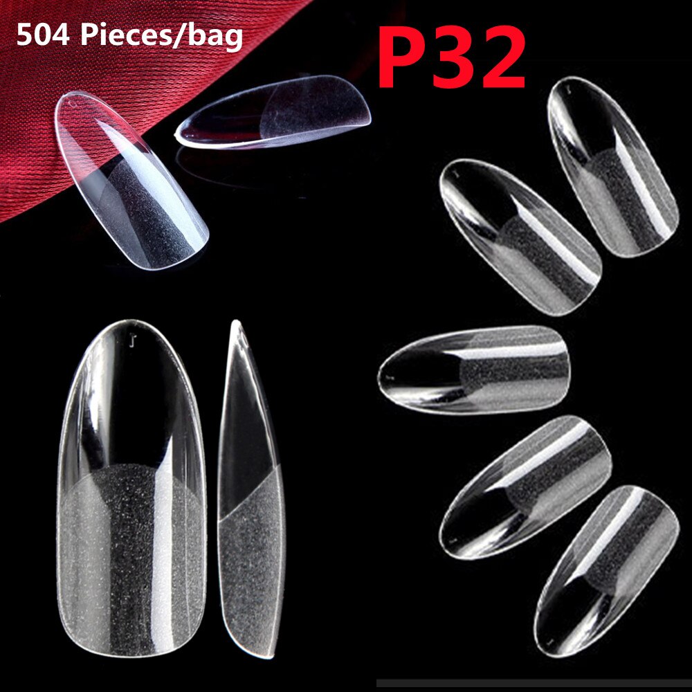 Makartt 500pcs Coffin Fake Nail Tips Clear Natural XXL Gel Tips Full Cover False Acrylic Stiletto Ballerina Nails Press on Nail