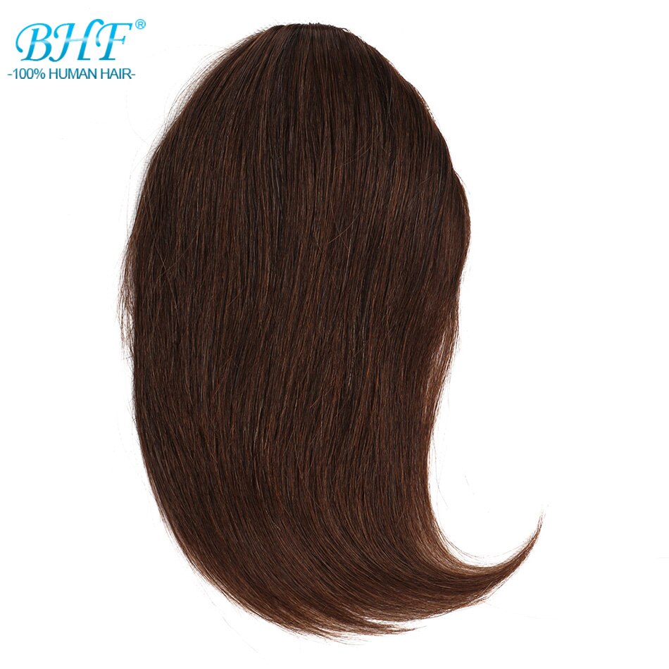 BHF Human Hair Bangs 8inch 20g Front 3 clips in Straight Remy Natural Human Hair Fringe All Colors