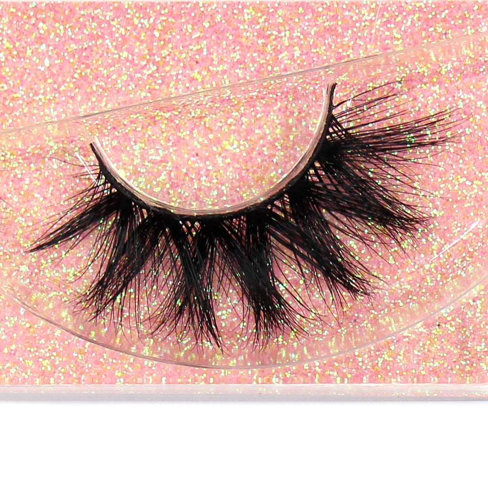 FOXESJI Makeup Eyelashes 3D Mink Lashes Fluffy Soft Wispy Natural Cross Eyelash Extension Reusable Lashes Mink False Eyelashes