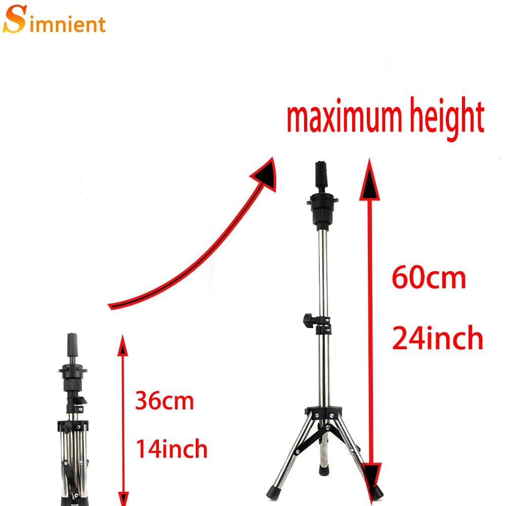 Simnient Adjustable Tripod Stand Holder Mannequin Head Tripod Hairdressing Training Head Holder Top Selling Hair Wig Stands Tool