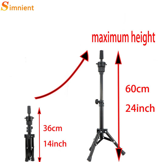 Simnient Adjustable Tripod Stand Holder Mannequin Head Tripod Hairdressing Training Head Holder Top Selling Hair Wig Stands Tool