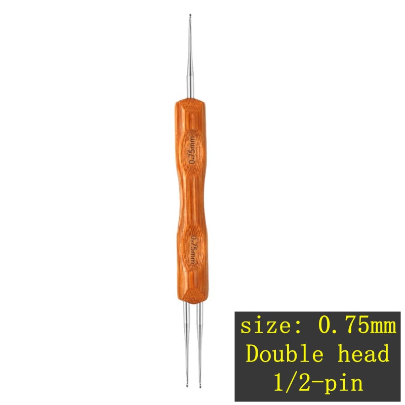 1Pcs/Lot 1-2 Hook 1-3 Hooks Style Dreadlock Needle for Braid 0.5Mm 0.75Mm Natural Bamboo Dread-Lock Hair Weaving Tool