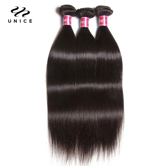 UNICE HAIR 30 Inch Brazilian Bone Straight Hair Bundles 100% Human Hair Weave Bundles Straight Virgin Hair Extension 1/3/4 PCS