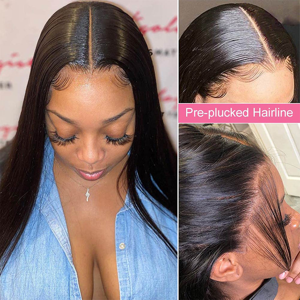 4x4 5x5 Lace Closure And 30 40 inch Human Hair Bundles With 13x4 Lace Frontal Straight Brazilian Remy Weave Bundles With Closure