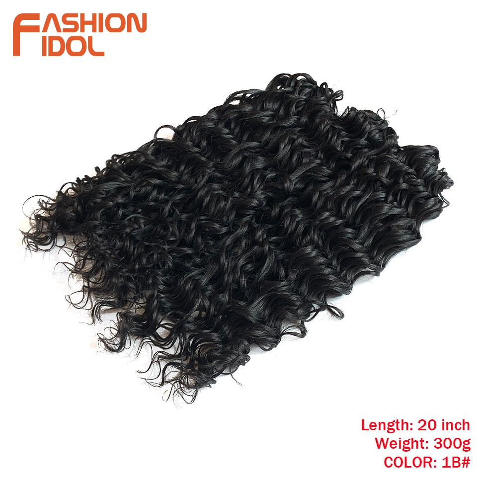 Deep Wavy Twist Crochet Hair Synthetic Afro Curly Hair Crochet Braids High Temperature Fiber Braiding Hair Extensions For Women