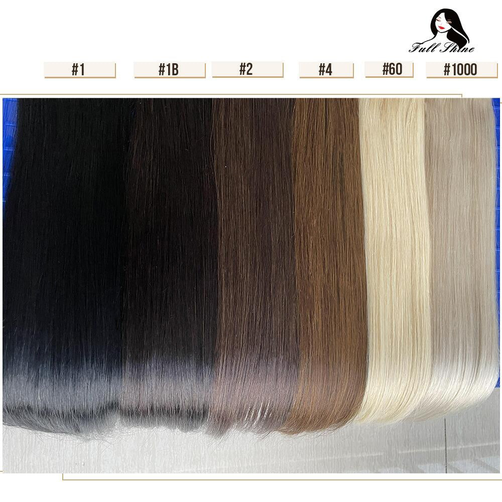 Full Shine 50 Grams Clip On Human Hair Extensions Ombre Color 3Pcs 100% Machine Remy Human Hair Hairpins Clip In Hair Extensions