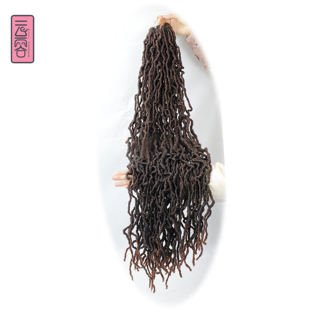 YunRong Nu Locs Crochet Hair 36 24 18 Inch 21 Strands Faux Locs Extension Soft Goddess Braiding Dreadlocks Hair For Black Women